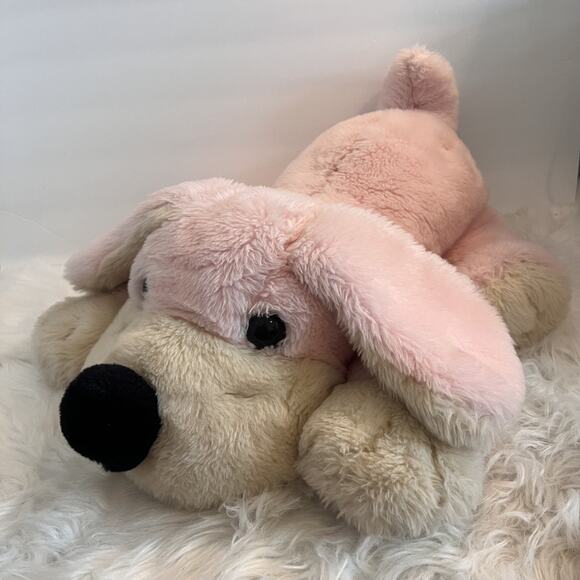 FAO Schwarz Large PENELOPE Puppy Dog 20” Plush Pink Cream Jumbo Stuffed Animal - Picture 1 of 7